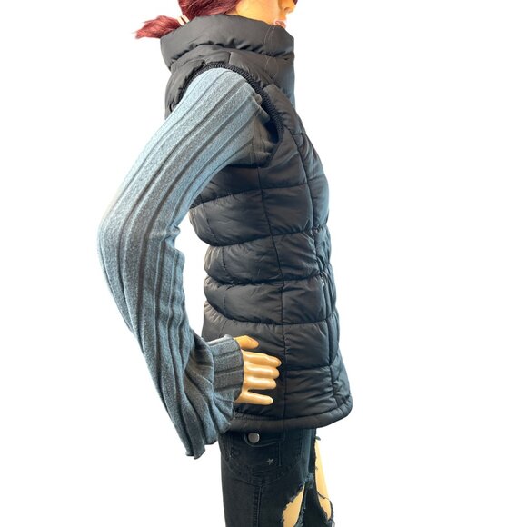 Workshop Cowl Neck Puffer Vest in Black Size Small - Picture 3 of 7